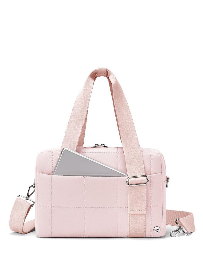 WESTBRONCO Mini Gym Bag for Women, Quilted Small Duffle Bag for Travel with Detachable Strap, Puffer Small Crossbody Bags for Women - Image 1